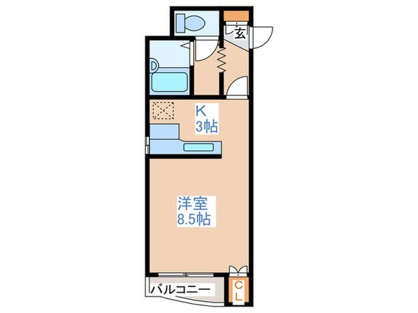 藤井ビル中の島２の物件間取画像